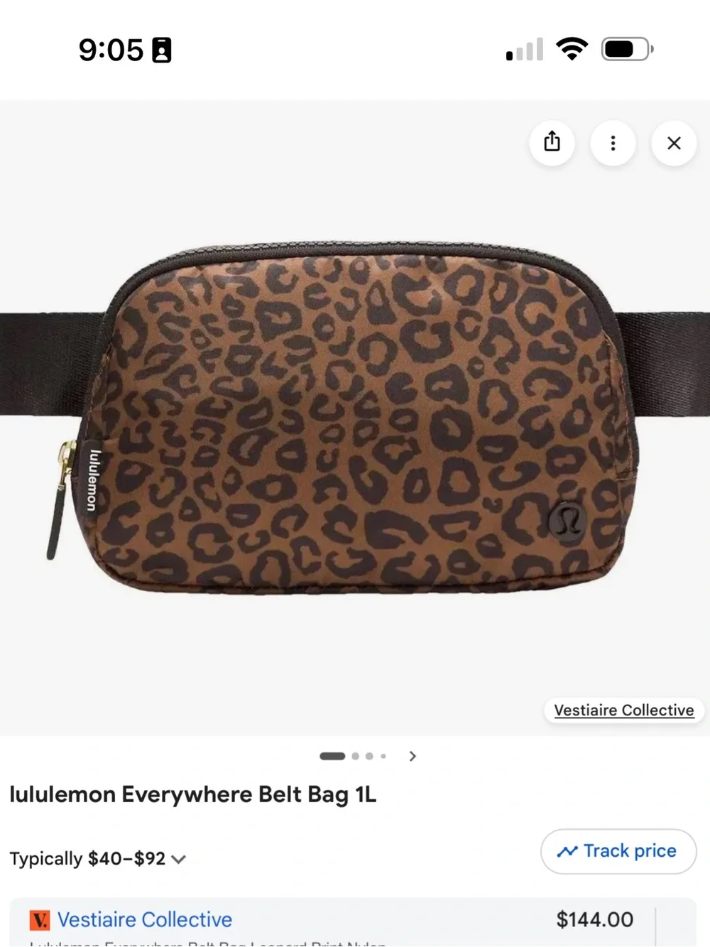 Lululemon everywhere belt bag 1L NWT leopard print